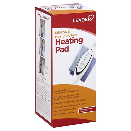 Image for Leader Heating Pad, Moist/Dry Heat, King Size,1ea from ABC Pharmacy