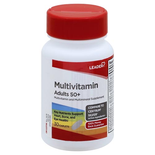 Image for Leader Multivitamin, Adults 50+, Caplets,30ea from ABC Pharmacy
