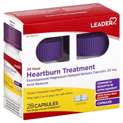 Image for Leader Heartburn Treatment, 24 Hour, Capsules,28ea from ABC Pharmacy