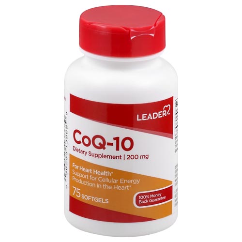 Image for Leader CoQ-10, 200 mg, Softgels,75ea from ABC Pharmacy