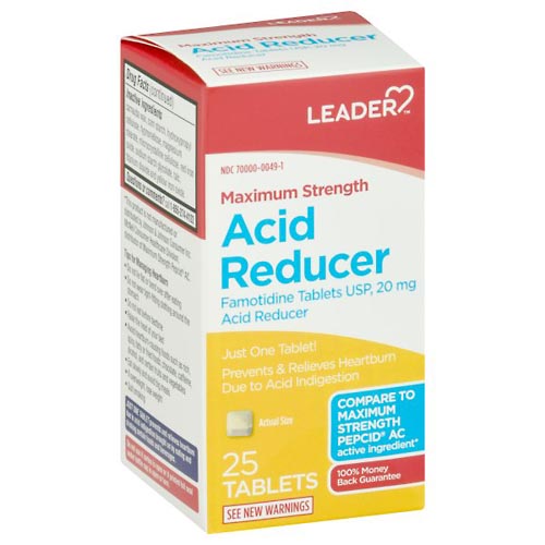 Image for Leader Acid Reducer, Maximum Strength, Tablets,25ea from ABC Pharmacy