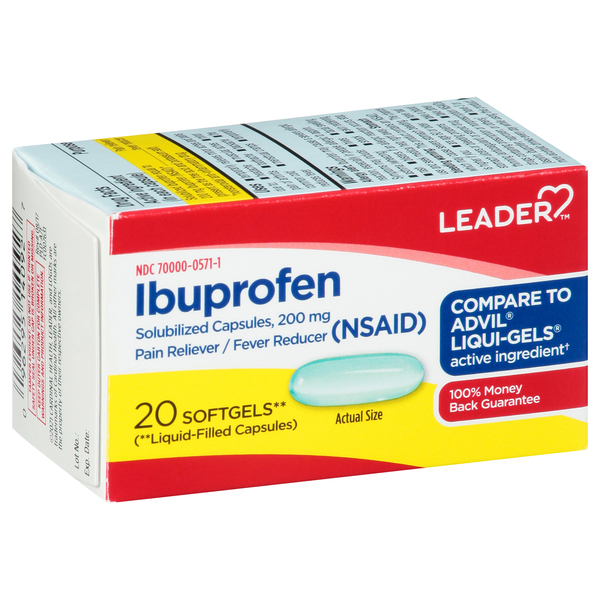 Image for Leader Ibuprofen, 200 mg, Softgels,20ea from ABC Pharmacy