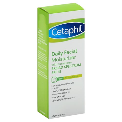 Image for Cetaphil Facial Moisturizer, Daily, with Sunscreen, Broad Spectrum SPF 15,4oz from ABC Pharmacy