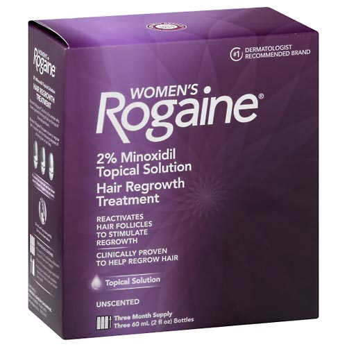 Image for Rogaine Hair Regrowth Treatment, Women's, Unscented,3ea from ABC Pharmacy